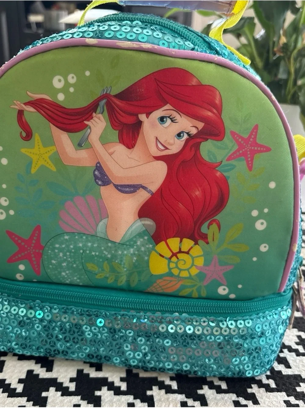 Disney Ariel Sequin Backpack - Teal & Red